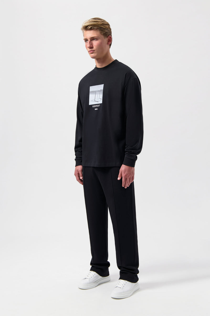 BALR. Goal Box Fit T-shirt à manches longues Black