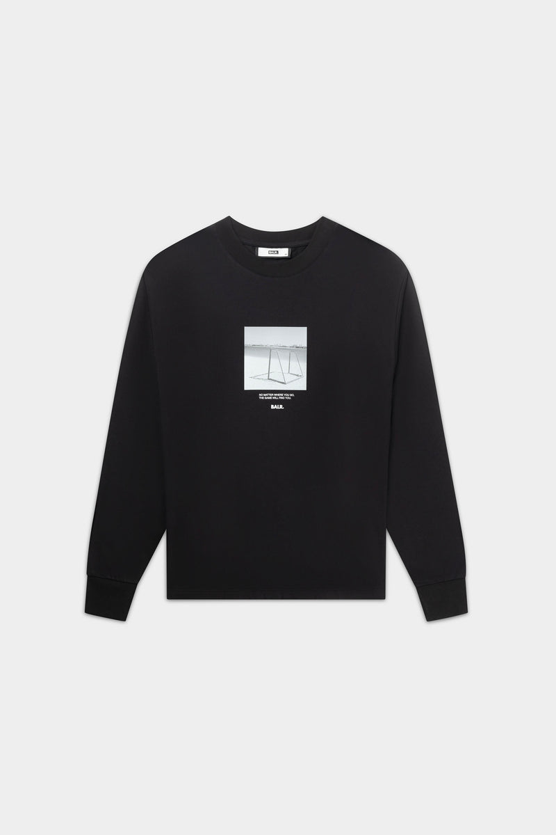 BALR. Goal Box Fit T-shirt à manches longues Black