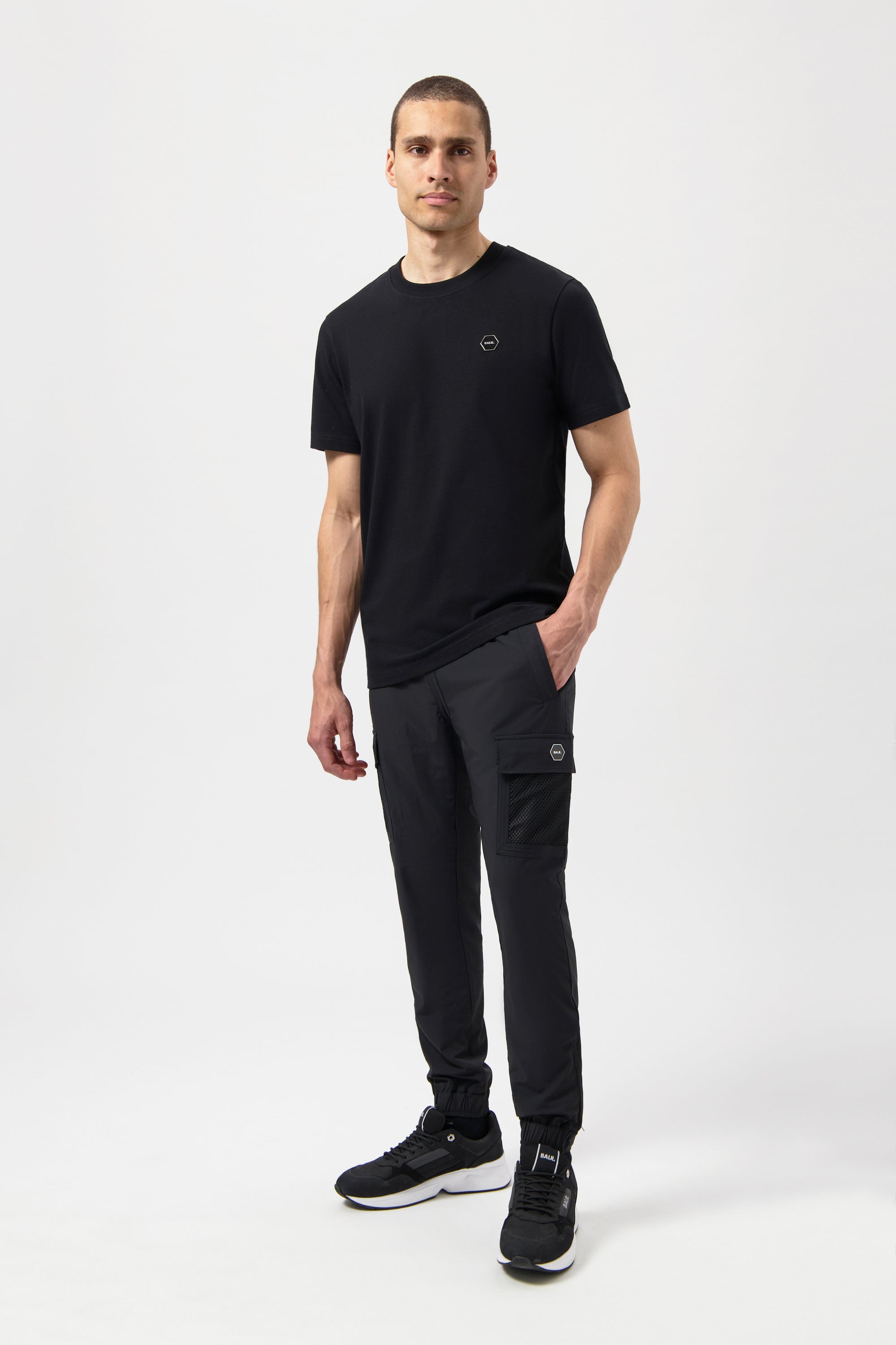 Hexline Regular Fit T-shirt Jet noir