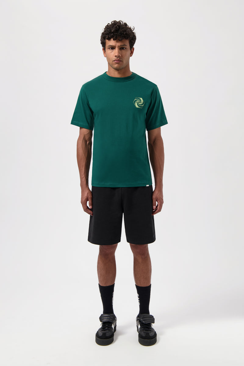 T-shirt vortex vert botanique