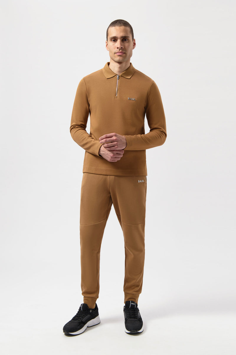 Q-Series Regular Fit Polo à longues Toasted Coconut