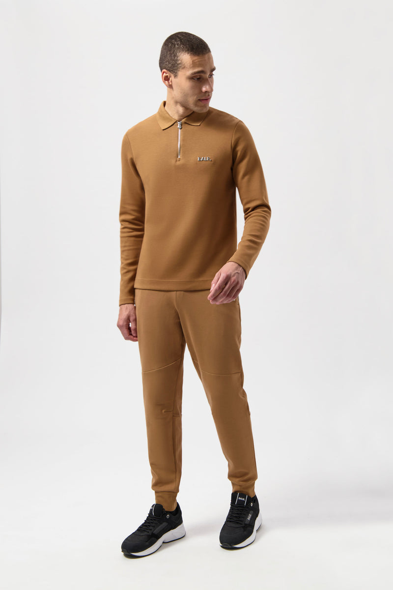 Q-Series Regular Fit Polo à longues Toasted Coconut