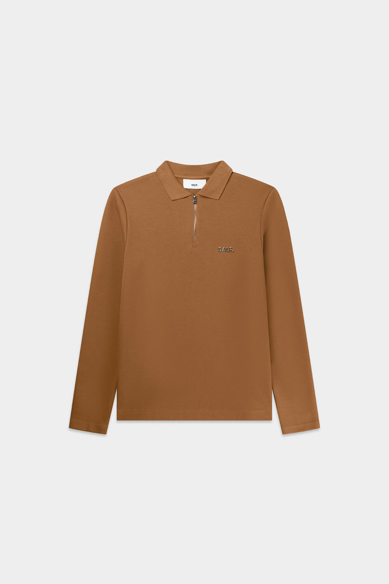 Q-Series Regular Fit Polo à longues Toasted Coconut