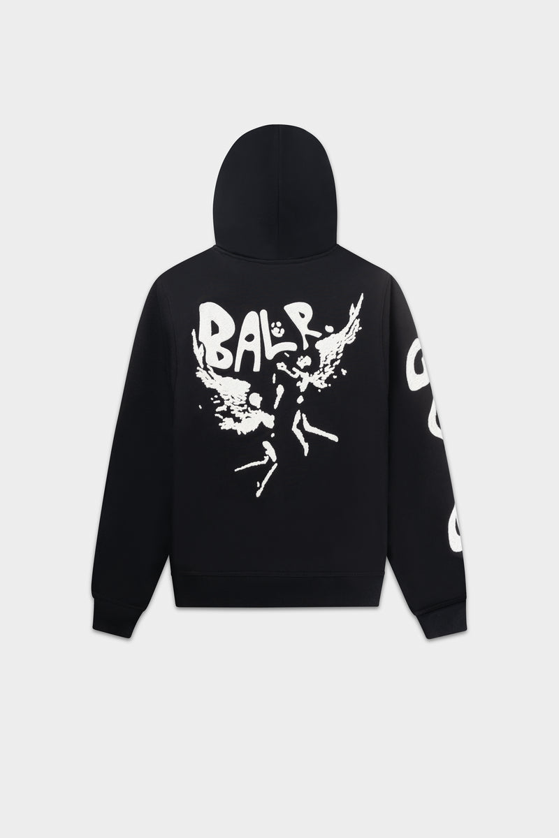 Game of the Gods Graffiti Box Fit Sweat à capuche noir