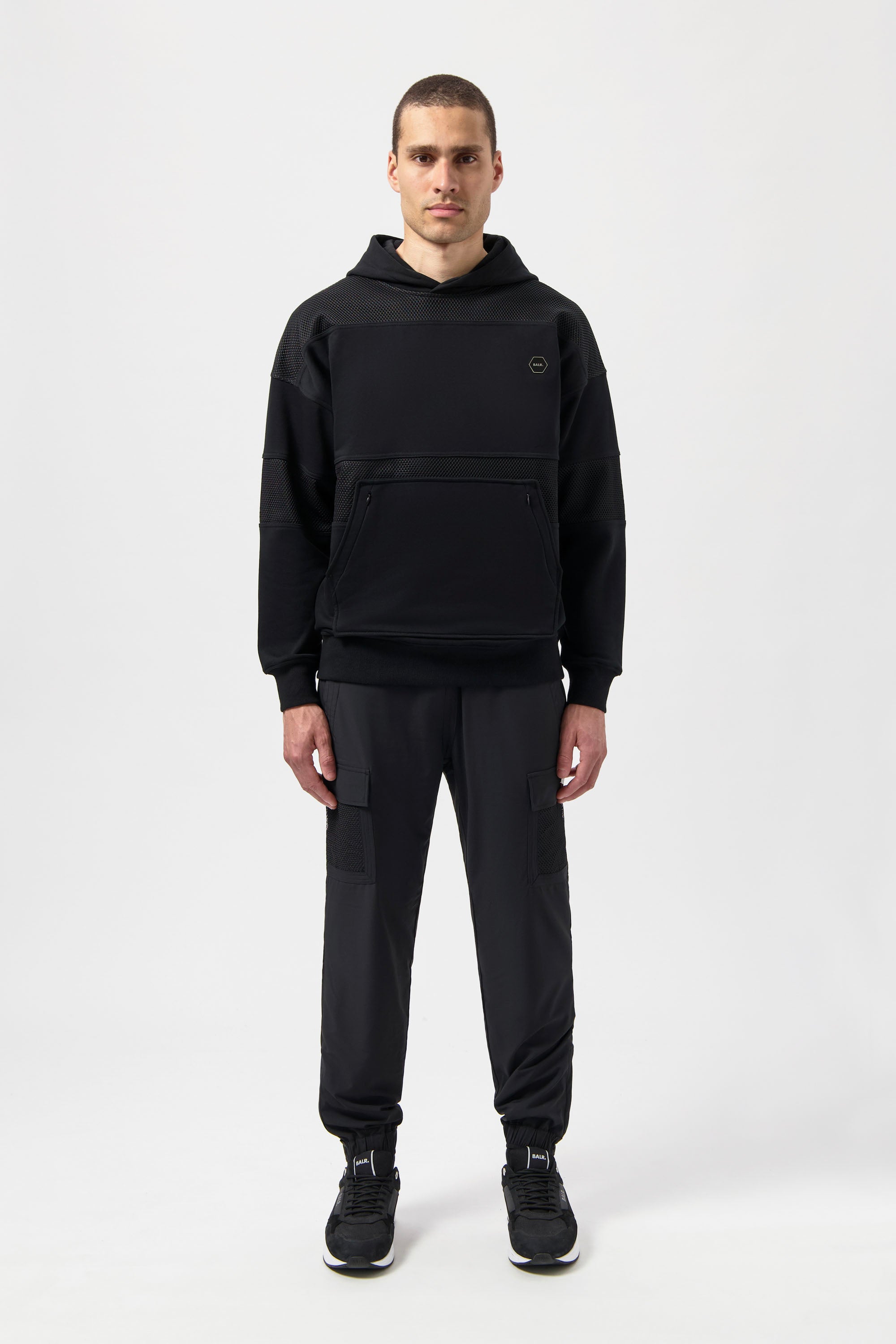 Hexline Box Fit Sudadera Jet Black