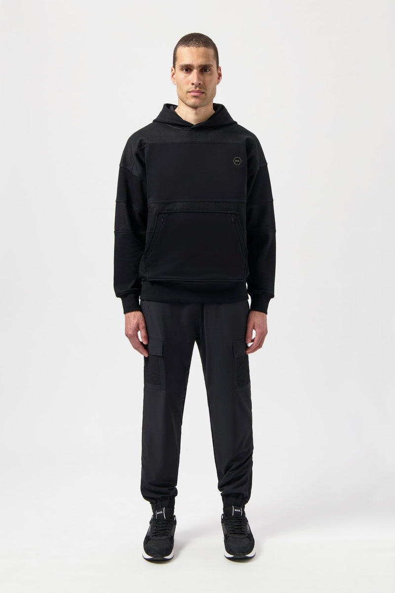 Hexline Box Fit Sweat à capuche noir