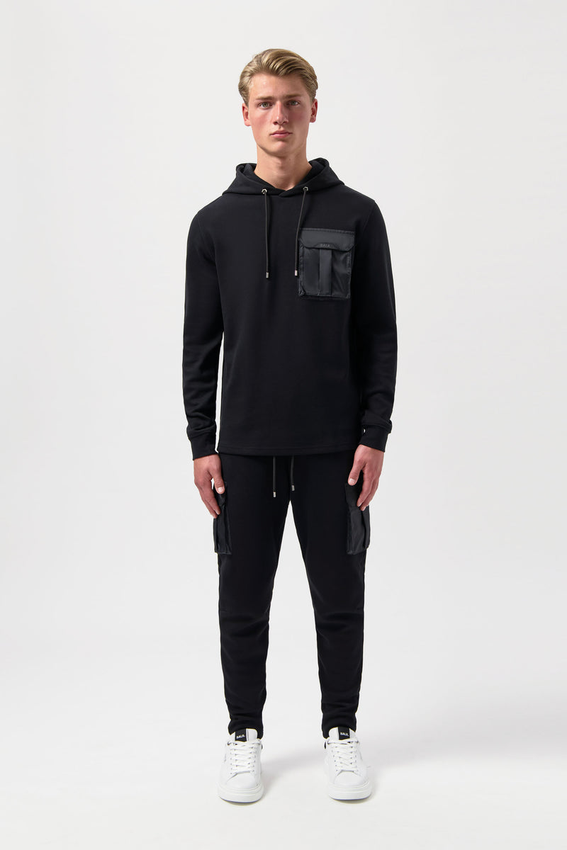 Q-Cargo Regular Fit Sweat à capuche noir