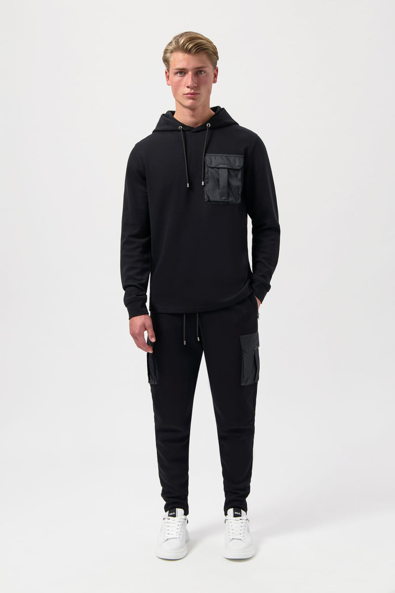Q-Cargo Regular Fit Sweat à capuche noir