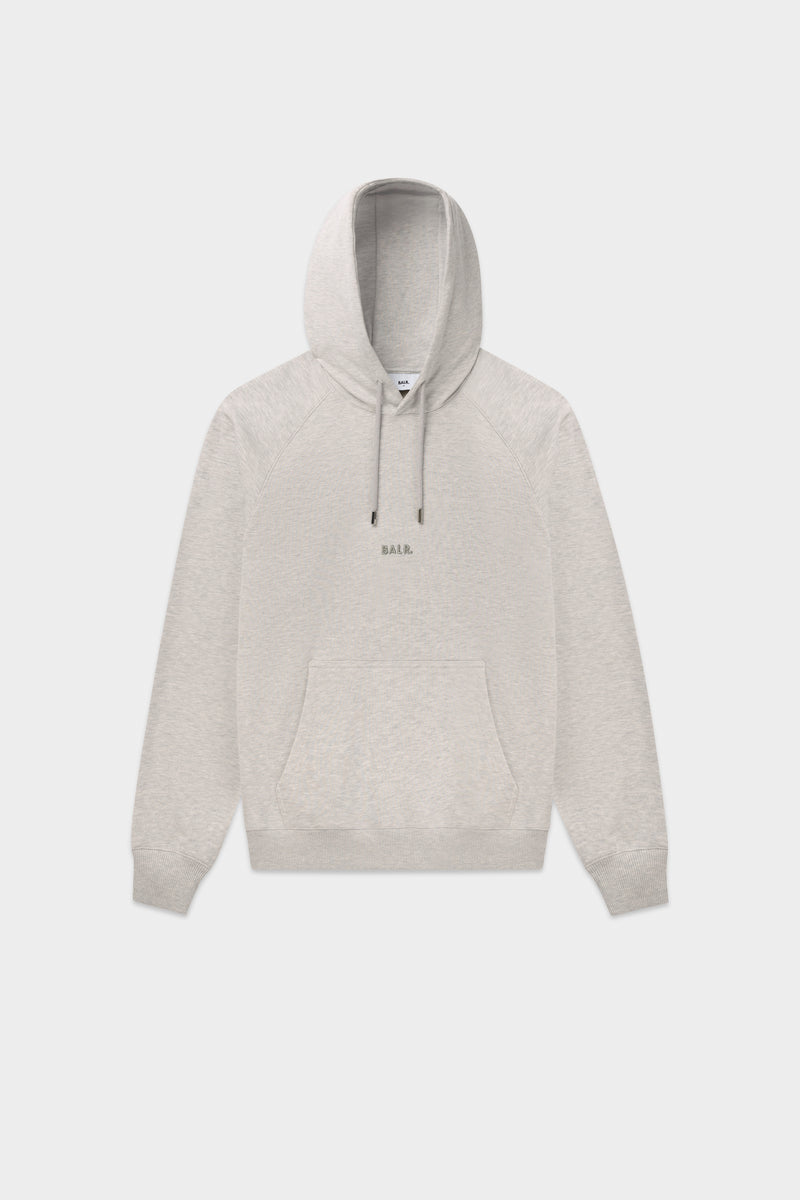Hoodie logo lt gris melange