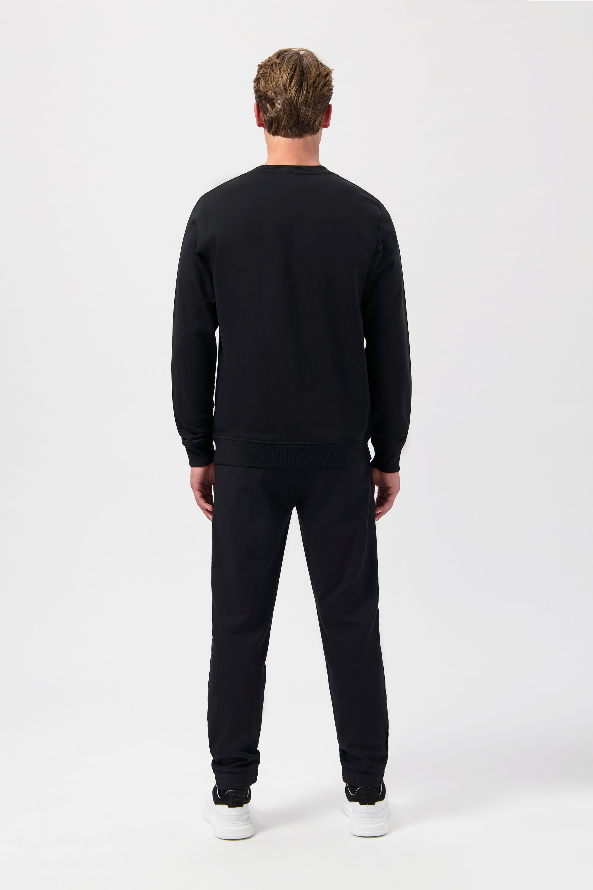 BALR. Monogram Embro Regular Fit Sudadera Jet Black/Tibetian Red