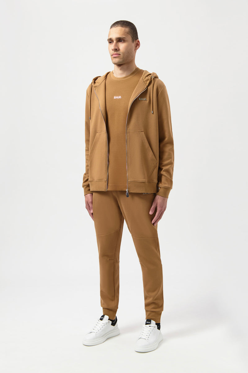 Q-Series Regular Fit Zip Through Sweatshirt à capuche Toasted Coconut