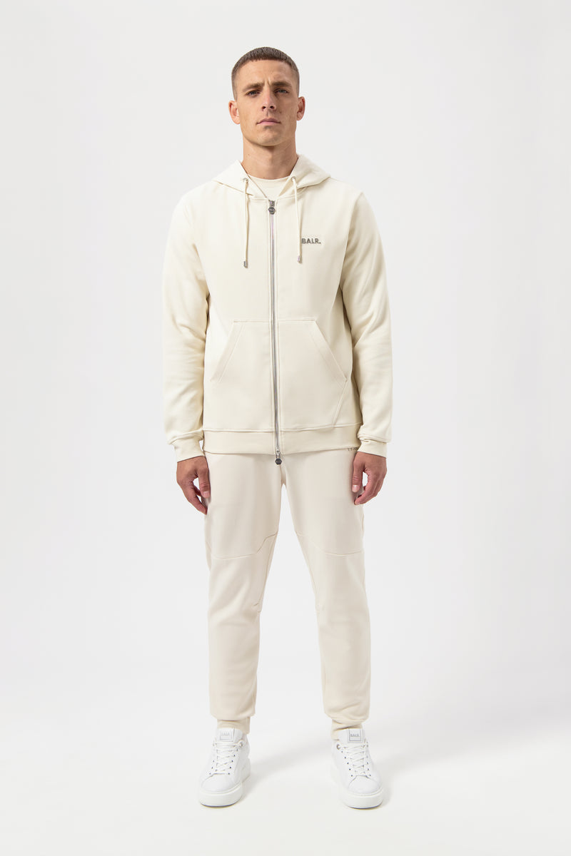 Q-Series Regular Fit Zip Through Sweatshirt à capuche White Swan