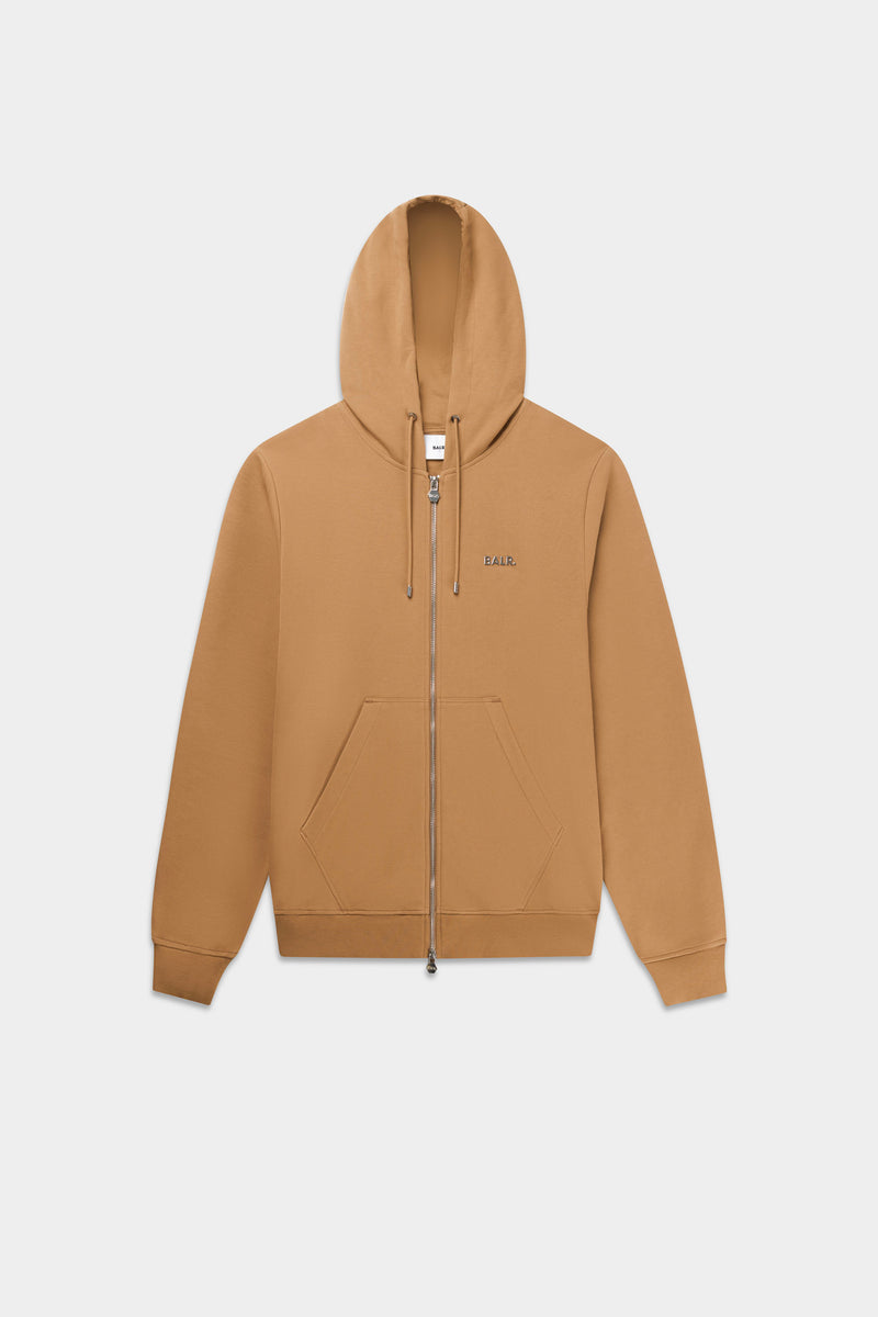 Q-Series Regular Fit Zip Through Sweatshirt à capuche Toasted Coconut