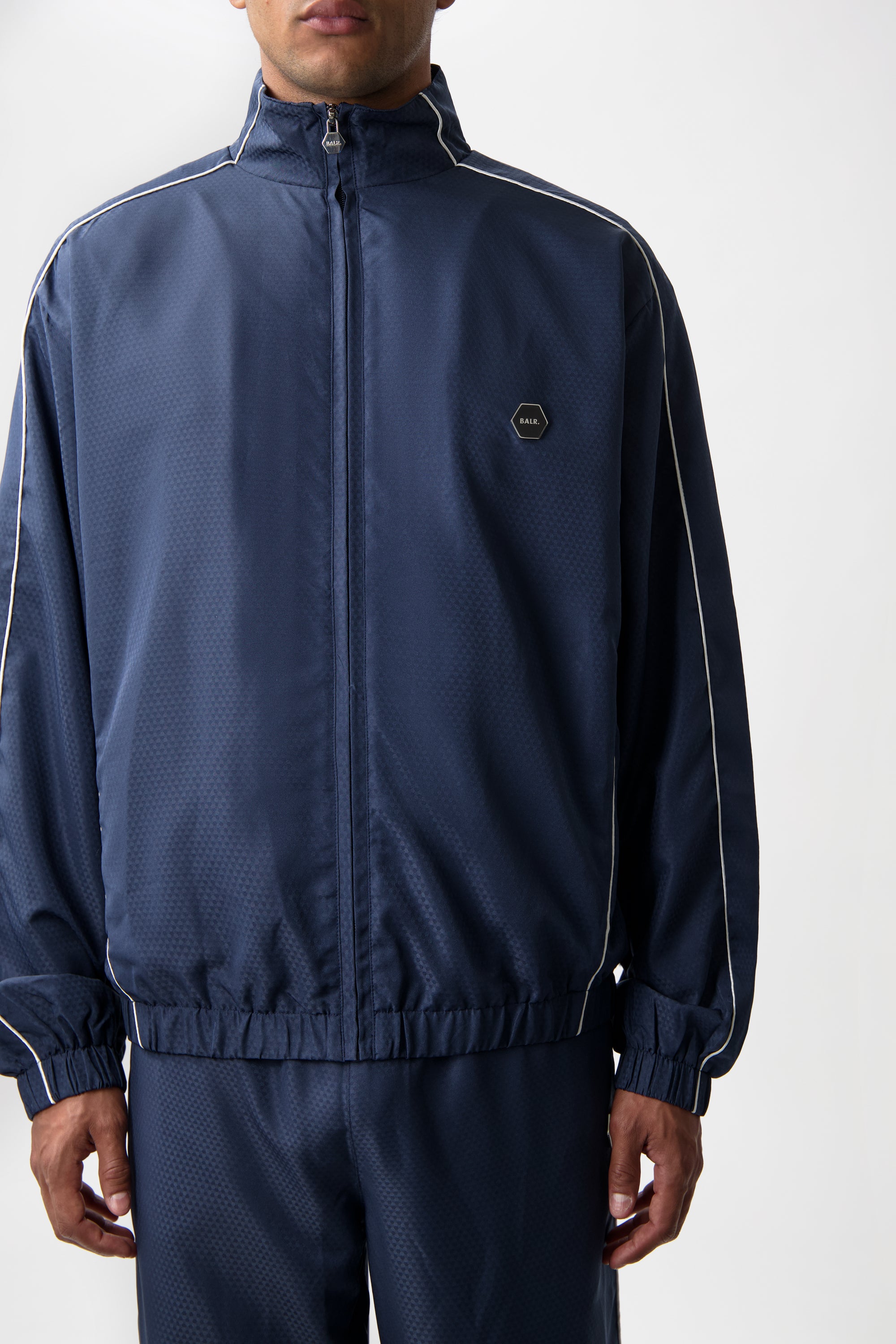 Jacquard Relaxed Track Veste Space Navy