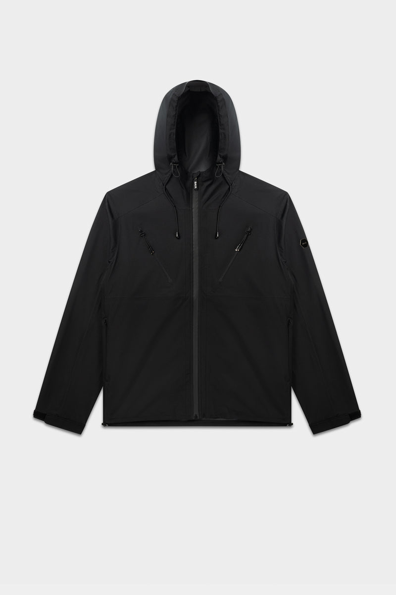 Hex Badge Regenjacke Jet Black