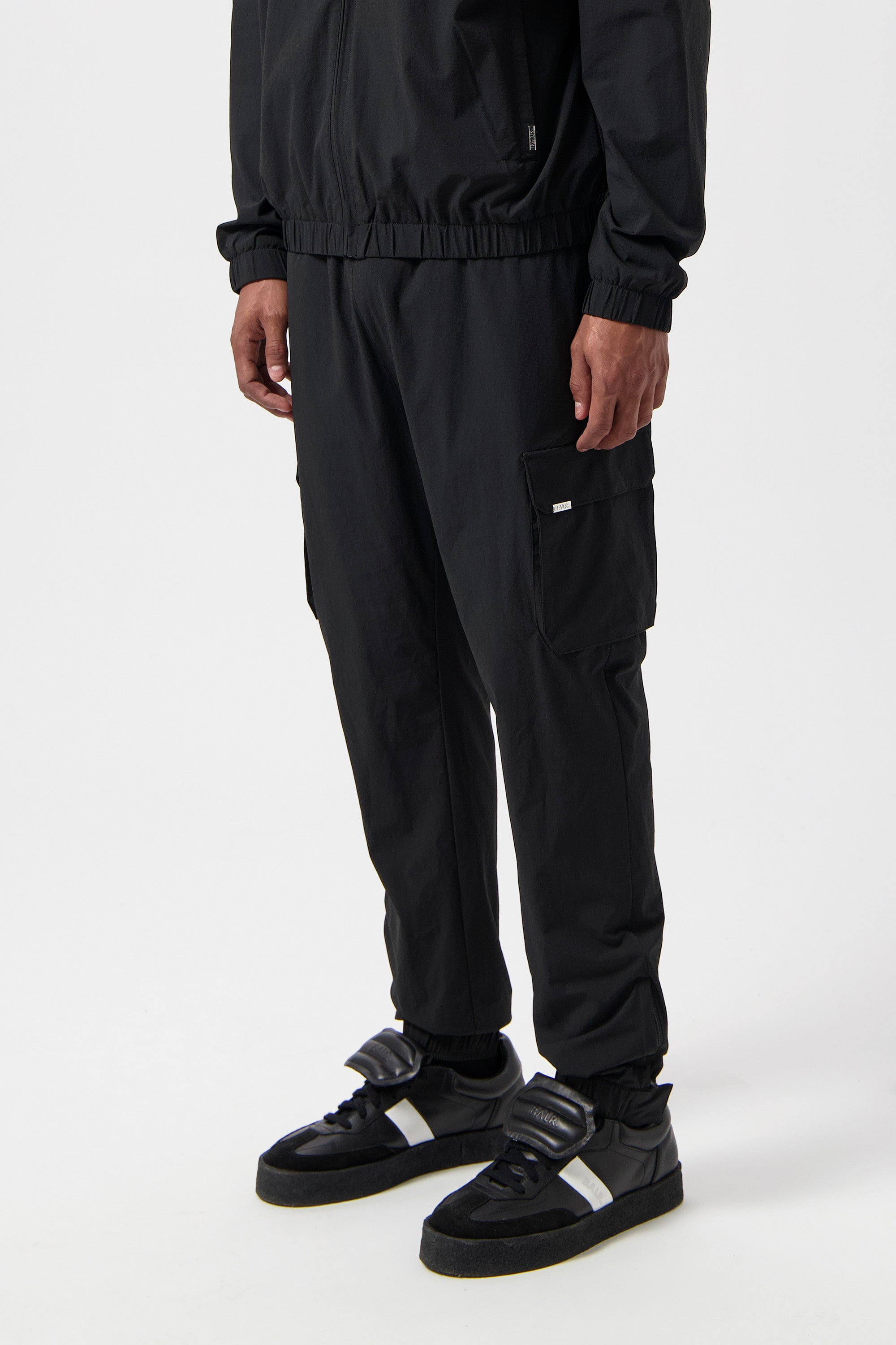 Tecnología Cargo Pantalones con Puños Jet Black