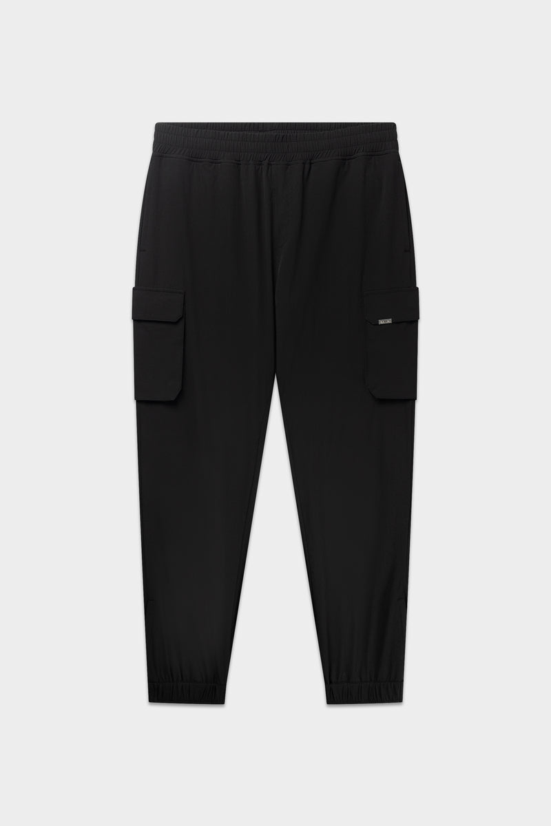 Pantalon Cargo à Revers Tech Jet Black