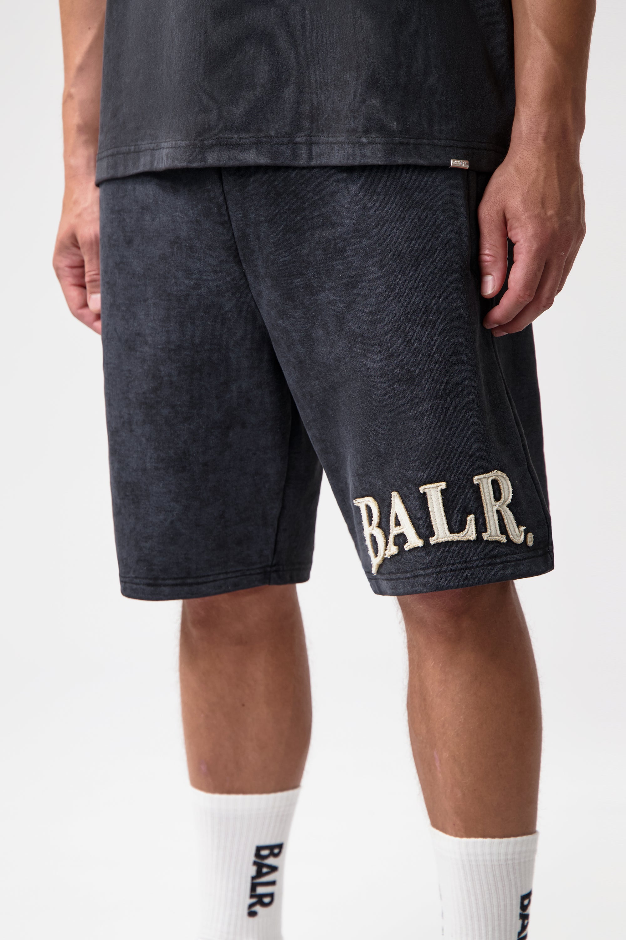 Urban Shorts de sueur lavés en noir de jais
