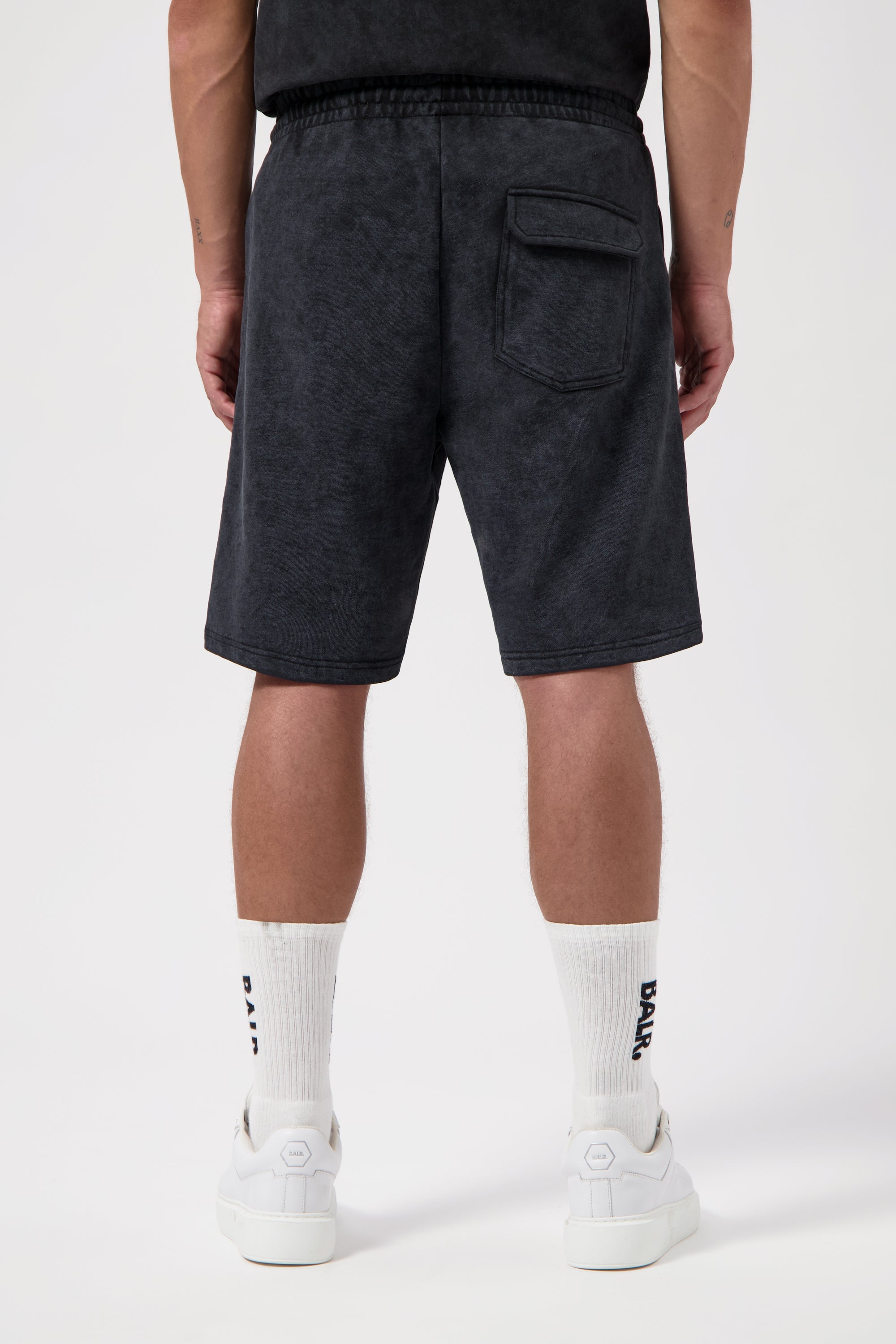 Urban Shorts de sueur lavés en noir de jais