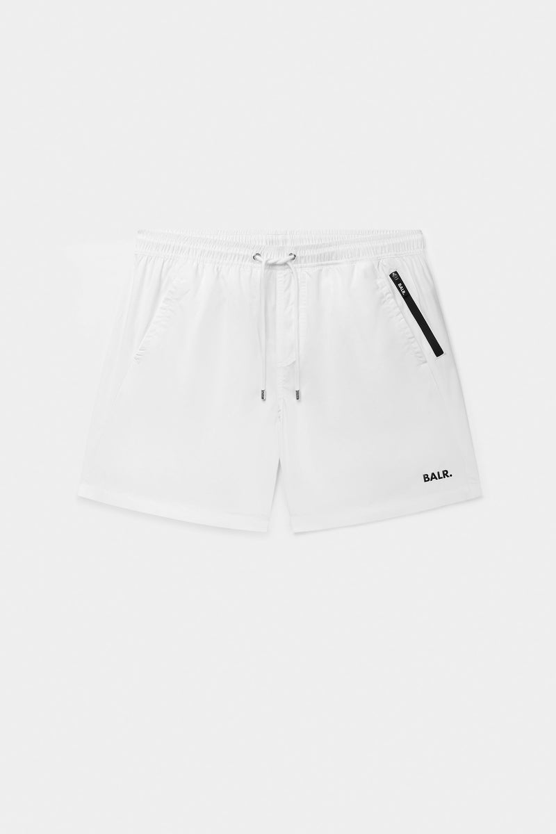 BALR. Clásico Swim Pantalones cortos blancos brillantes