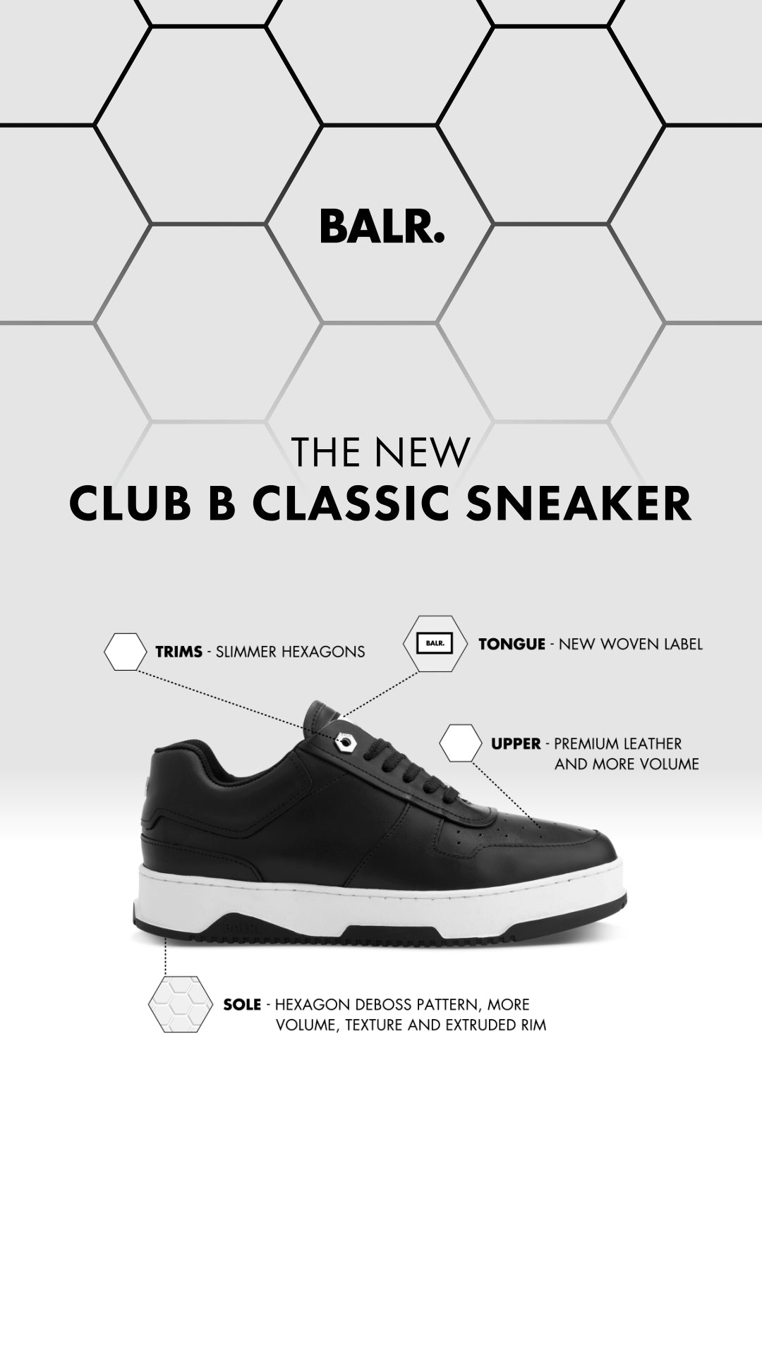 Sneaker clásica del Club B Jet Black