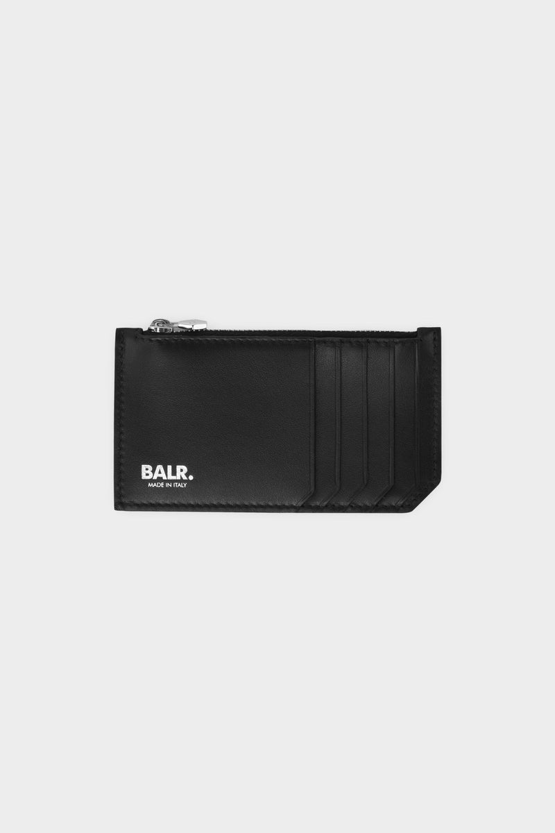 Support de carte zippé en cuir BT noir