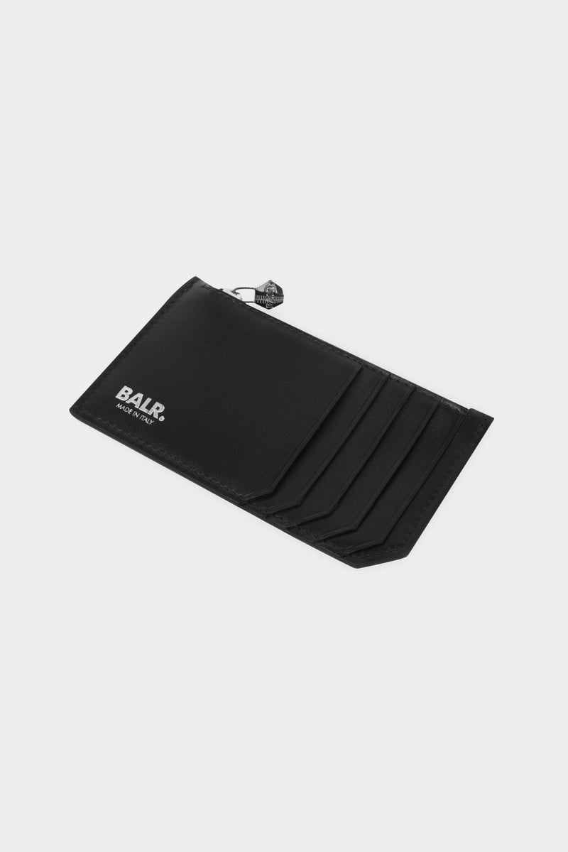 Support de carte zippé en cuir BT noir