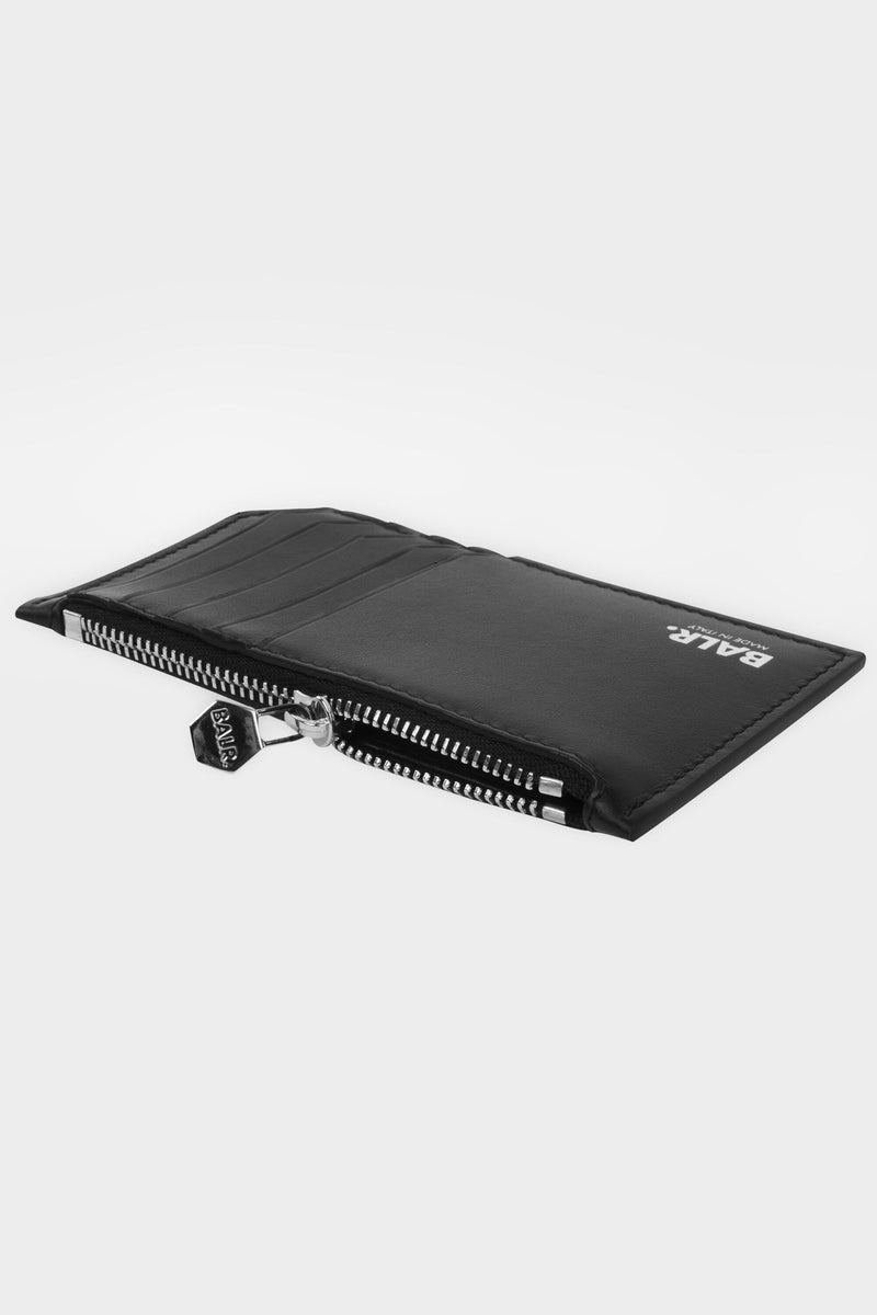 Support de carte zippé en cuir BT noir
